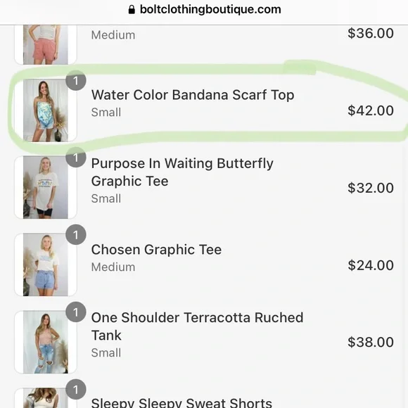 Cloud Ten Printed Silky Scarf Tank Top - Picture 9 of 9